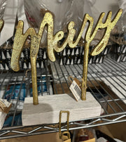 Gold Word Stocking Holder