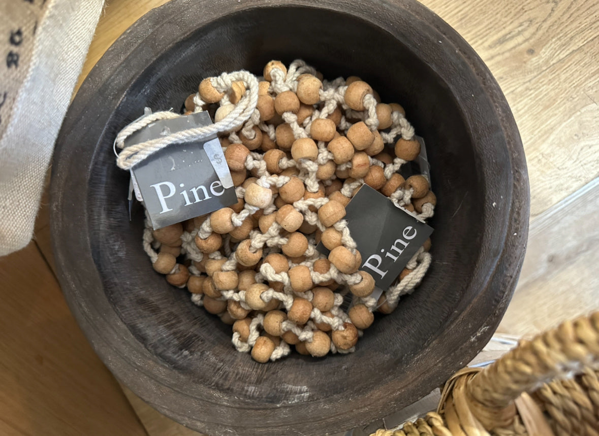 Christmas Garland - Wooden Beads