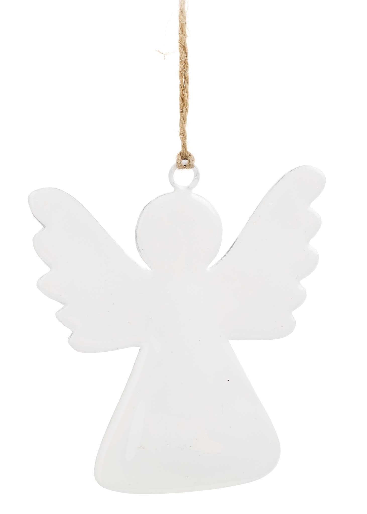 Iron Angel Ornament - White
