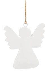 Iron Angel Ornament - White