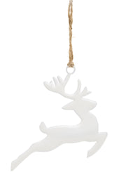 Iron Deer Ornament - White