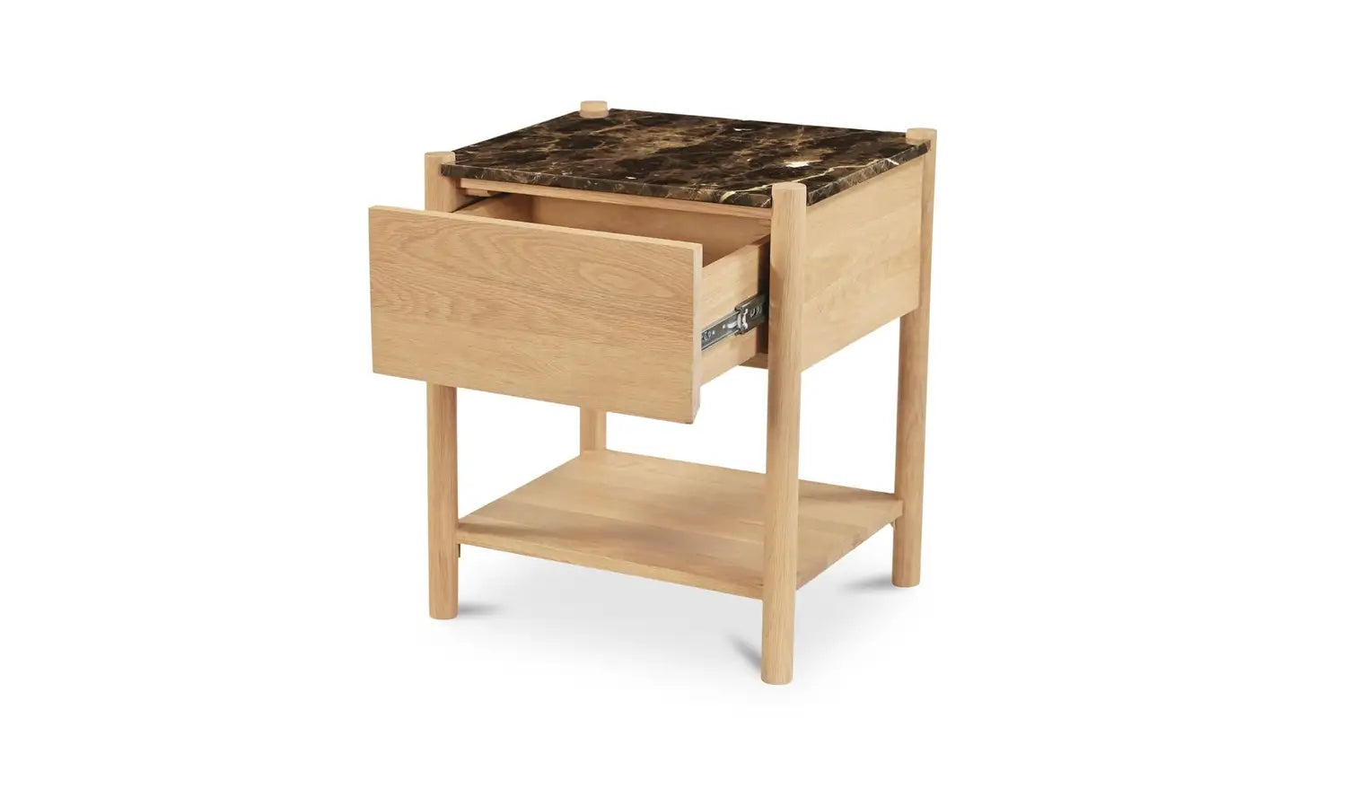 Elio Nightstand Dark Emperador Marble