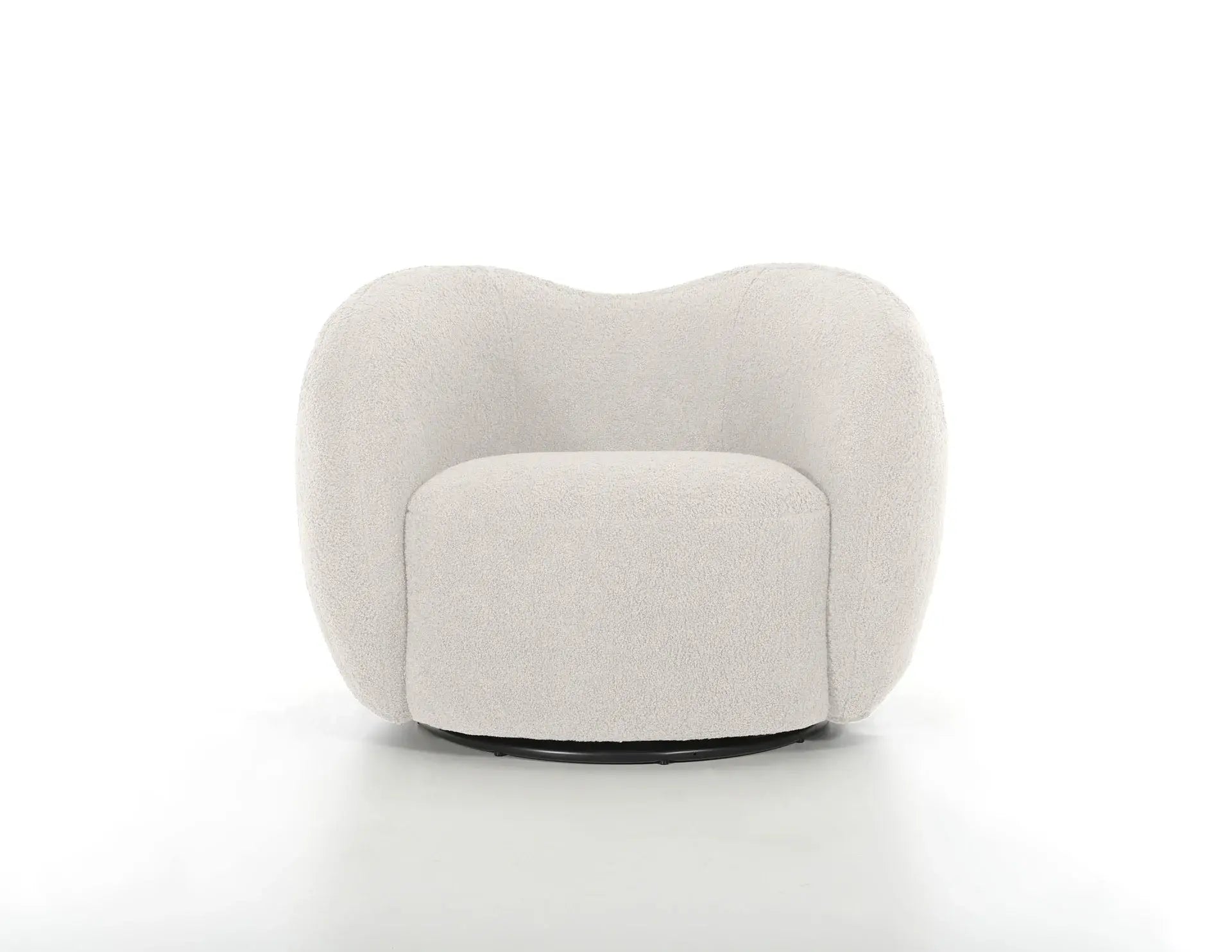 Dune Swivel Lounge Chair - Cream Teddy
