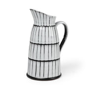 Lome Ceramic Pitcher - White/Black - Large