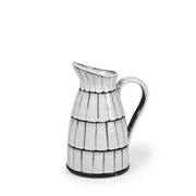 Lome Ceramic Pitcher - White/Black - Small