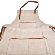 Canvas and Leather Apron - Natural
