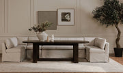 Fable Slipcover Dining Bench Beige