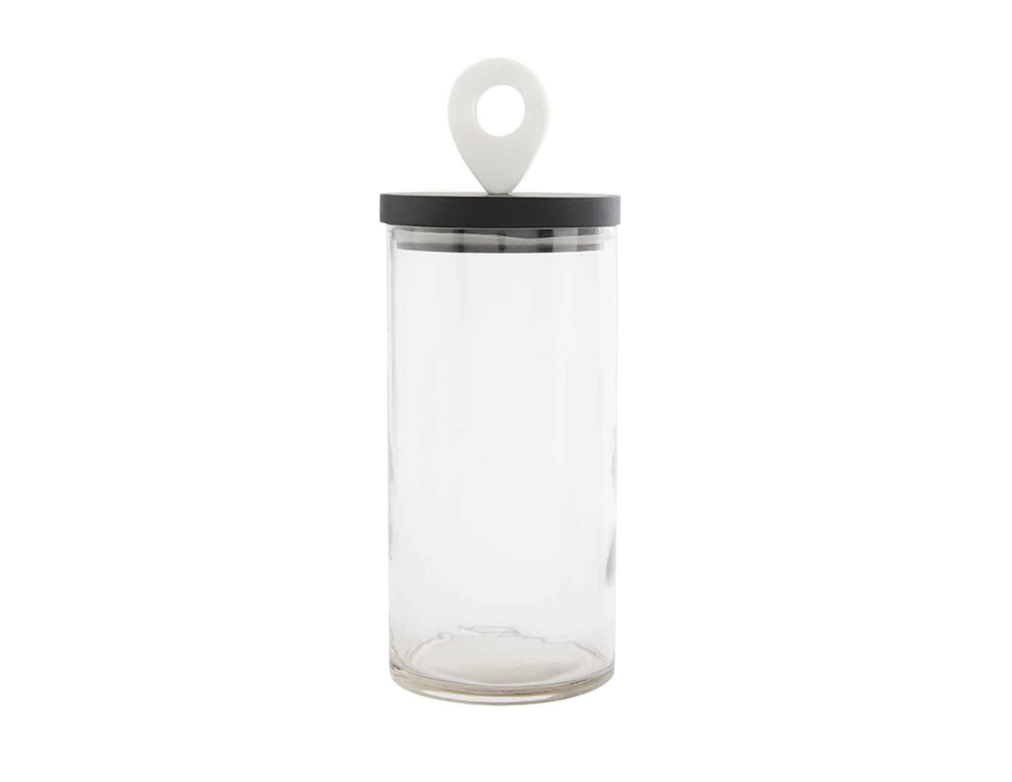 Marble Handle Glass Canister - Large