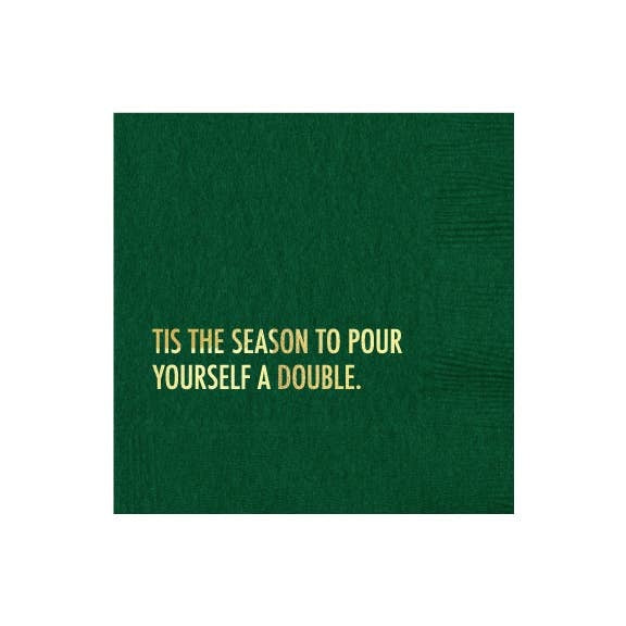 Holiday Napkins - Pour A Double