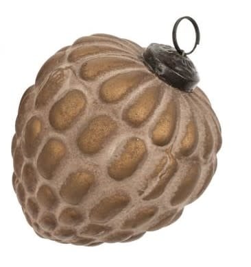 Patinaed Cone Ornament - Golden Pink