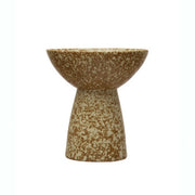 Stoneware Pedestal Dish - Speckled Butterscotch