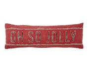 Tartan Washed Canvas Pillow - Oh So Jolly
