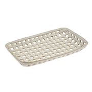 Porcelain Basket Tray - Large