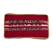 Mini Xmas Jute Border Pillow - Santa