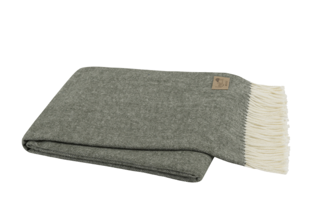 Italian Herringbone Throw - Hunter
