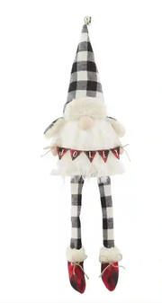 JOLLY BUFFALO PLAID DANGLE LEG GNOME