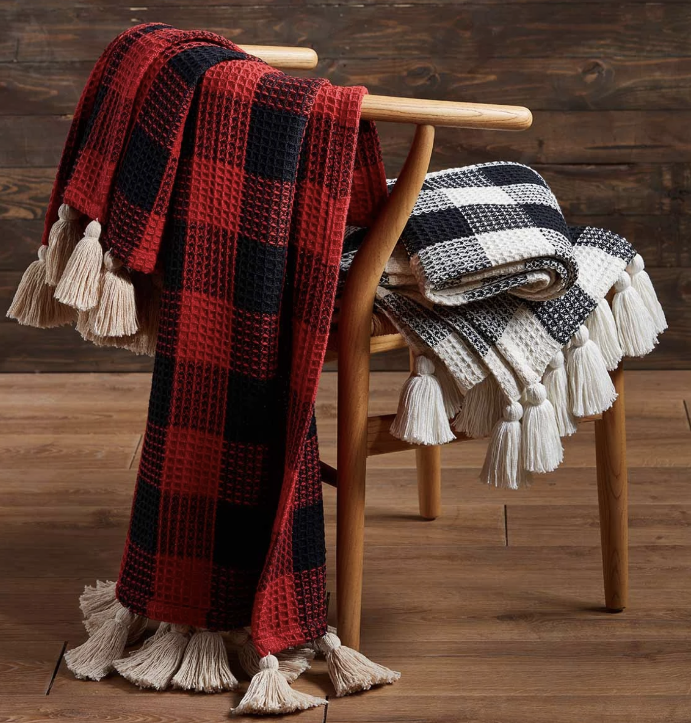 Buffalo Plaid Throw Blanket - Red