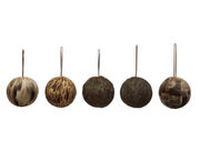 Feather Ball Ornament - 5"