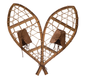 WOOD SNOWSHOES DECOR, NATURAL