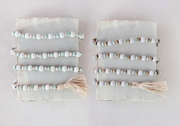 PAULOWNIA WOOD BEAD GARLAND W/ JUTE TASSEL