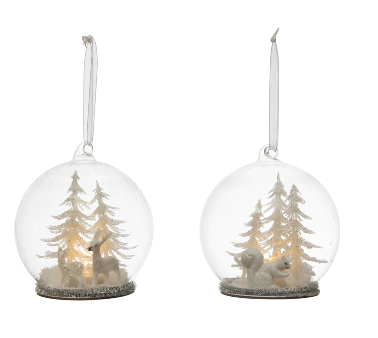 LED Glass Snowglobe Ornament
