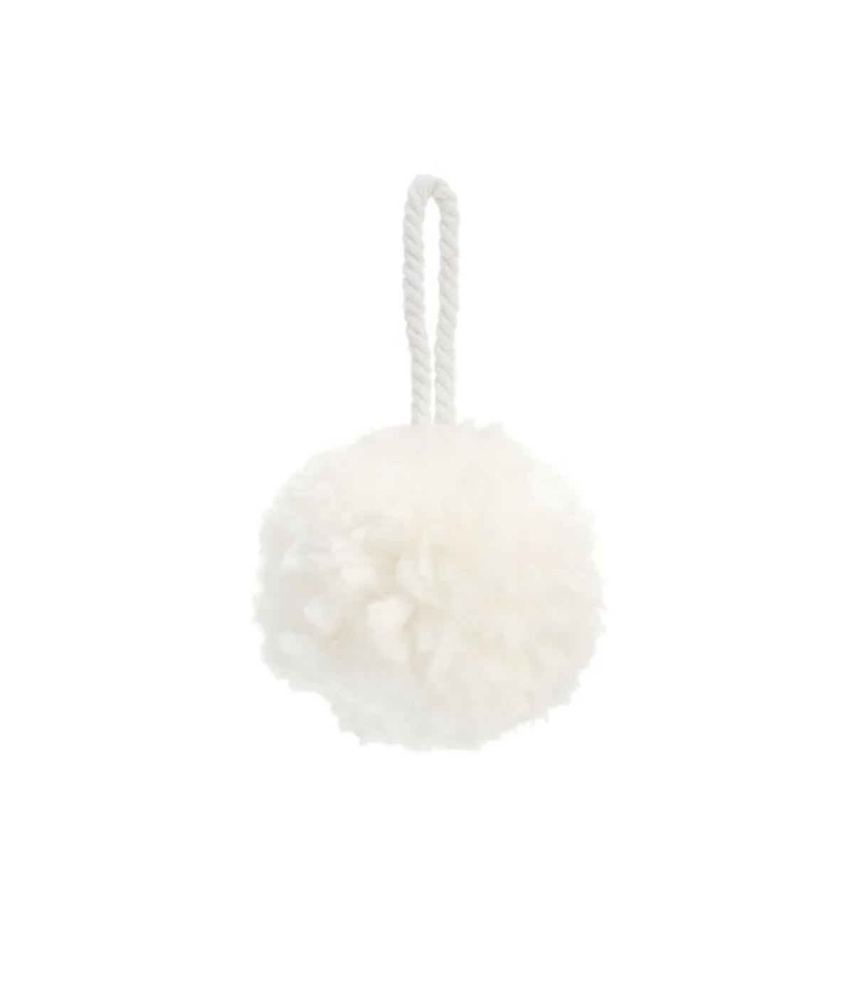 Pom Pom Ornament - White