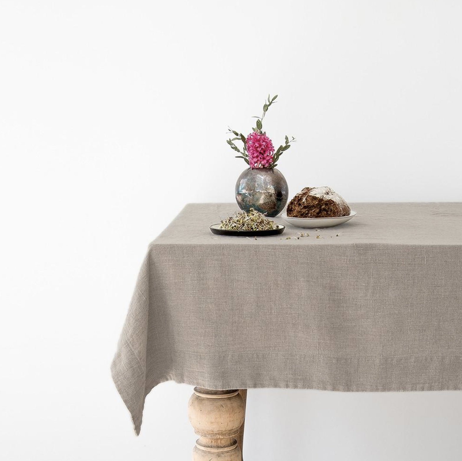 Linen Tablecloth - Natural - 55" x 118"