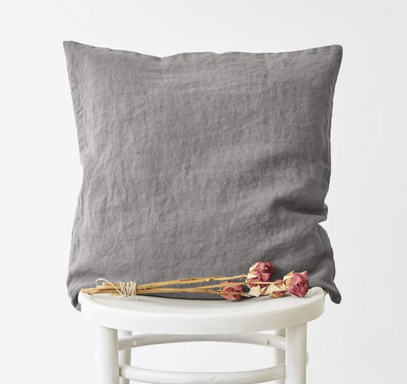 Linen Cushion Cover - Ash