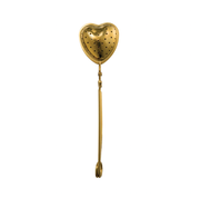 Stainless Steal Heart Shaped Loose Tea Strainer - Gold