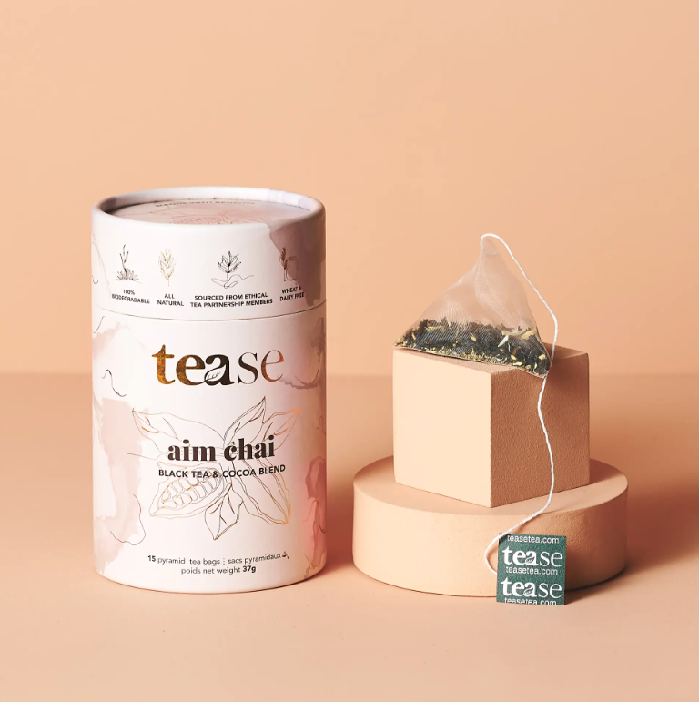 Aim Chai, Energizing Tea Blend | Compostable Pyramid Bags