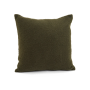 Basel Teddy Velvet Pillow - Olive
