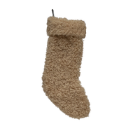 Sherpa Fabric Stocking - Cream