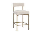 Seneca Counter Stool - Antique Brass/Danny Ivory