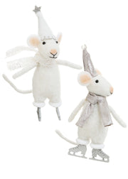 Wool Skating Mouse Ornament