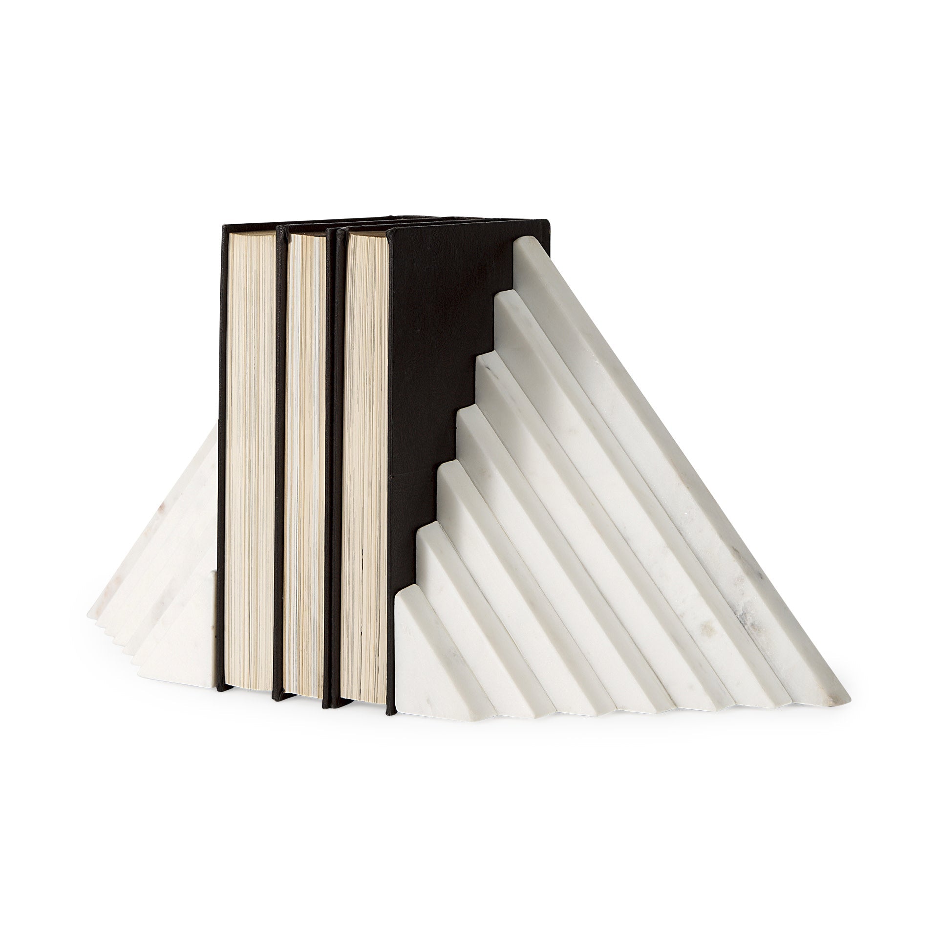 Sophia Marble Pyramid Bookends