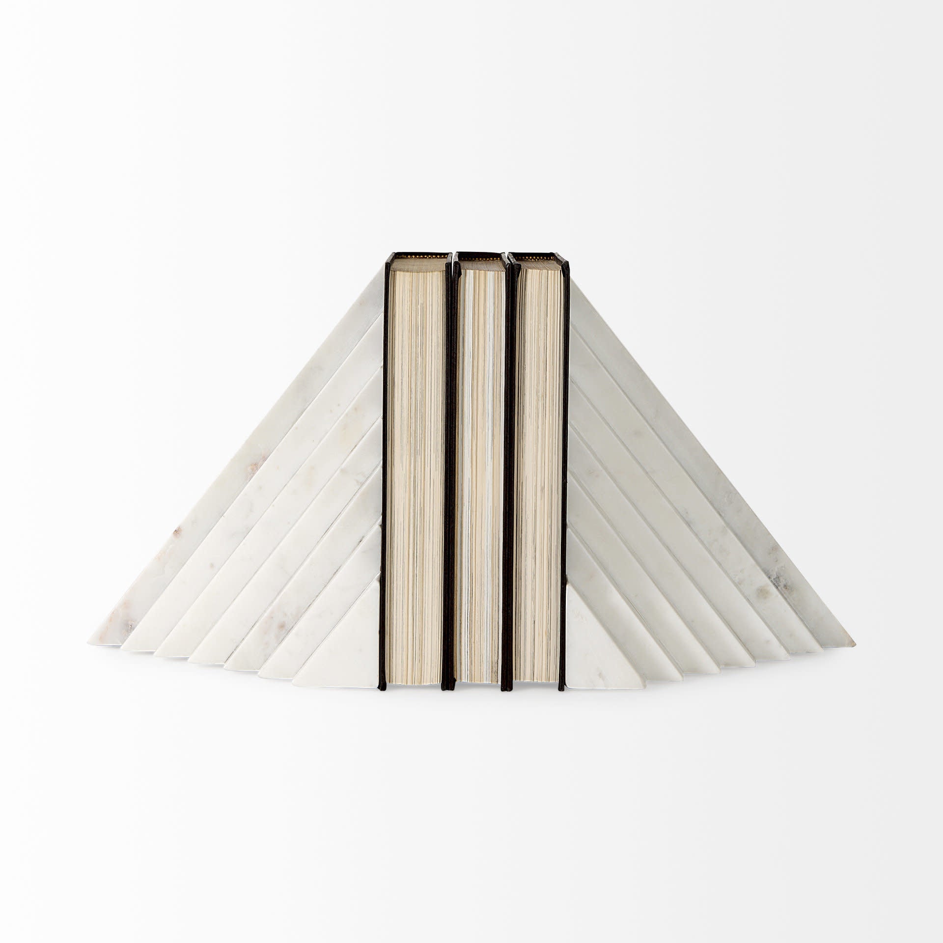 Sophia Marble Pyramid Bookends