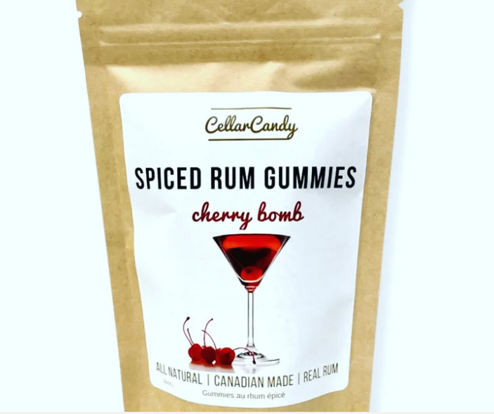 Spiced Rum Cherry Bomb Gummies