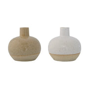 STONEWARE VASE W/ SAND FINISH 4.5" Round