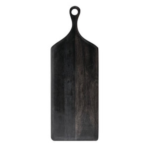 ACACIA WOOD CHEESE/CUTTING BOARD W/ HANDLE, BLACK
