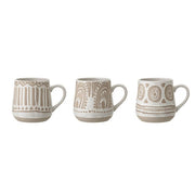 Stoneware Mug 12oz  - Beige (3 Styles)