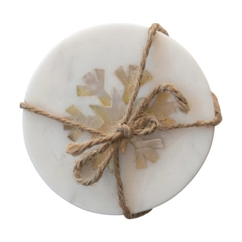 Marble Snowflake Coasters (Set of 4)