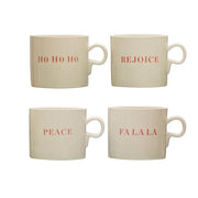 Stoneware Mug w/ Holiday Saying (4 Styles)
