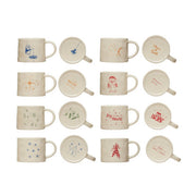 Holiday Wax Relief Stoneware Mug (Various Styles)