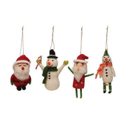 Wool Felt Santa/Snowman Ornament (4 Styles)