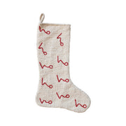 Ho Ho Ho Embroidered Stocking
