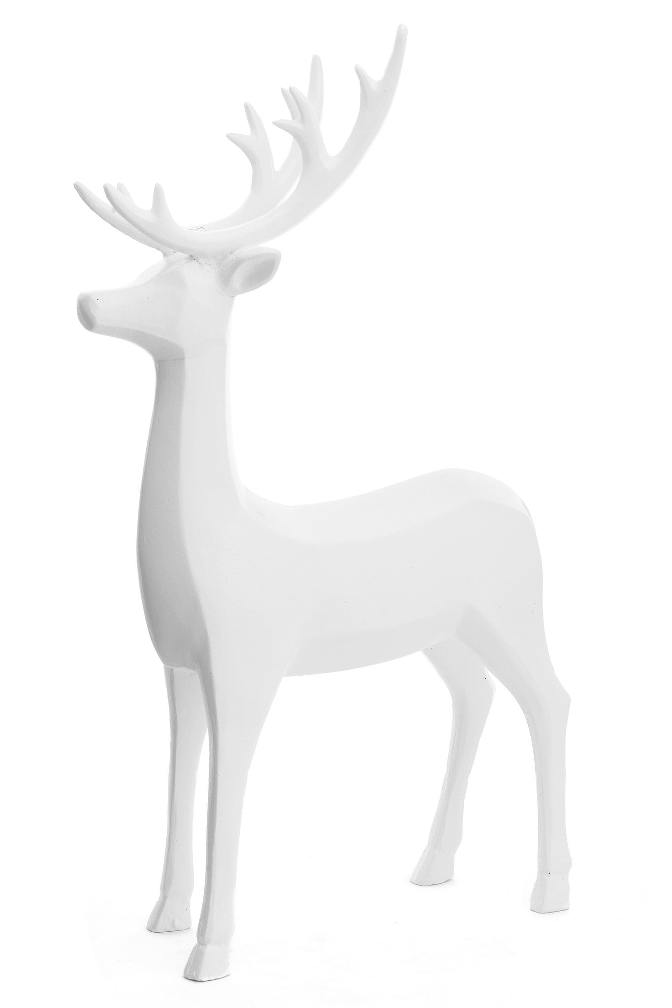 White Gloss Standing Deer