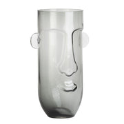 Torres Face Glass Vase - Grey - Large