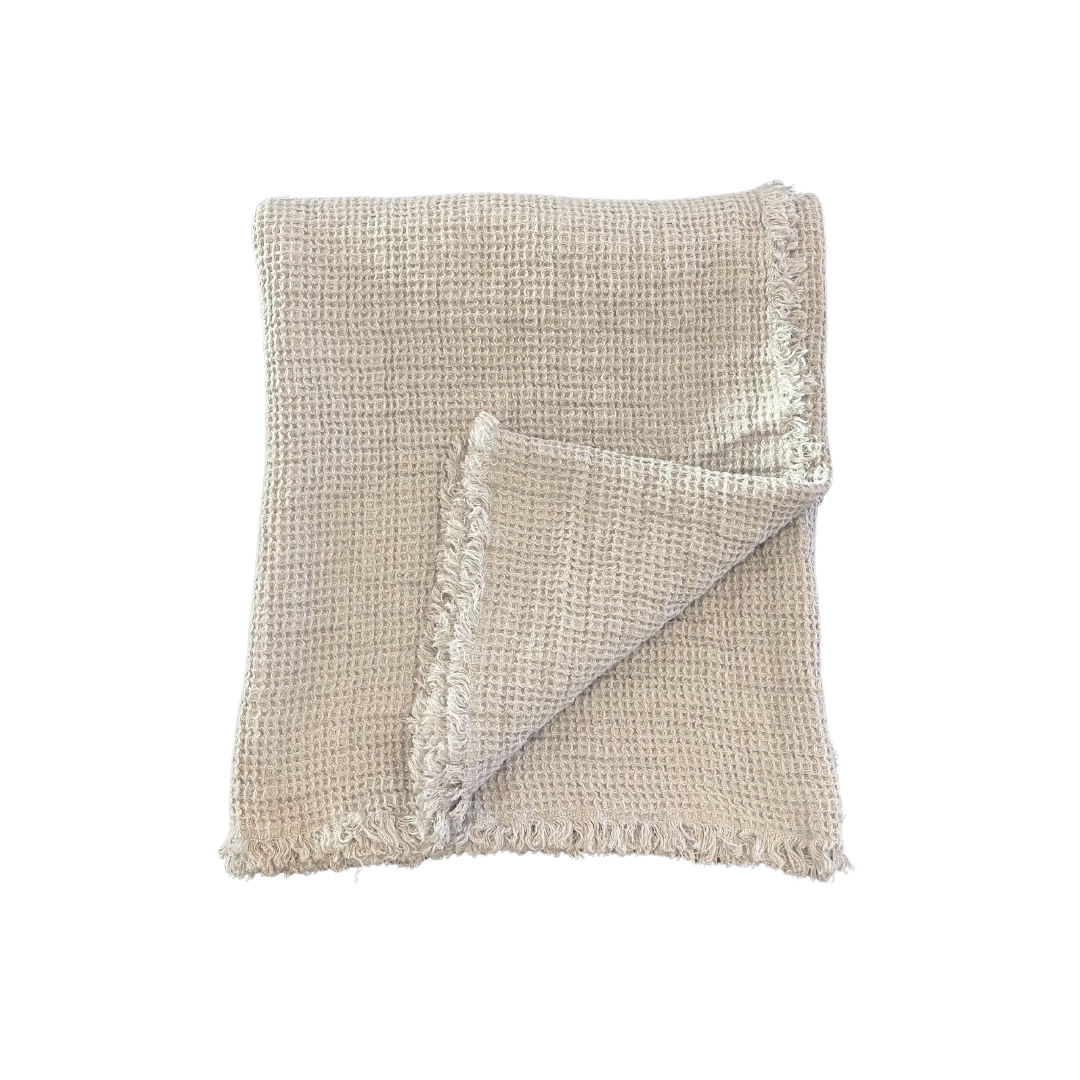 Waffle Blanket - Light Grey