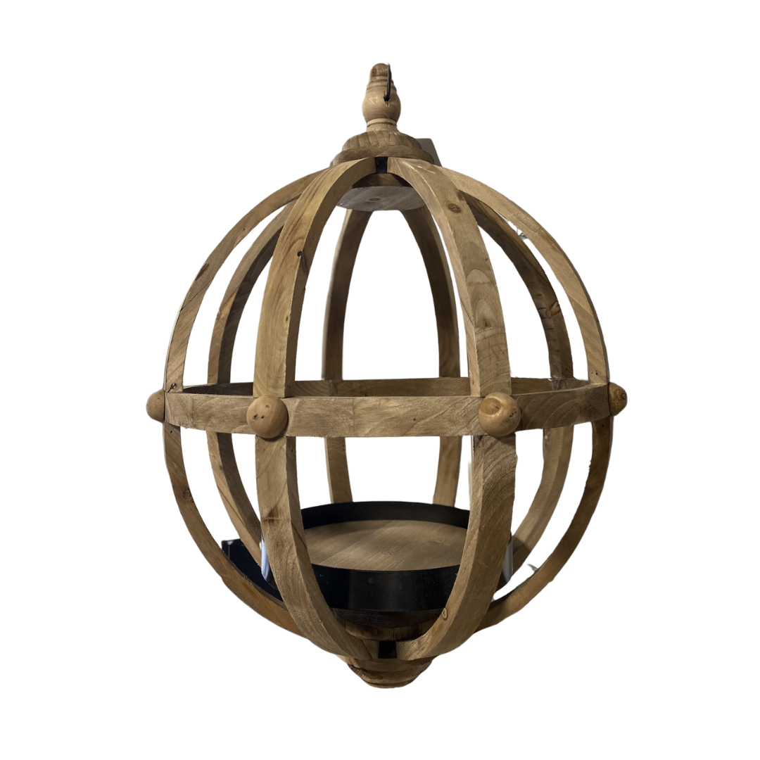 Hanging Wood Lantern
