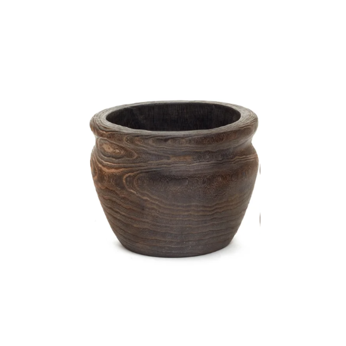Dark Brown Paulownia Planter - Large